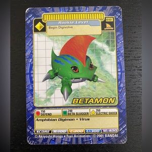 🔴2/$10 SALE🔴 Betamon ST-93 2001 Digimon Trading Card
